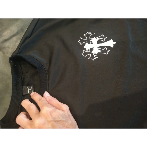 Men's Goth Grunge Y2K Cross Set Small 2piece Black - Picture 4 of 5